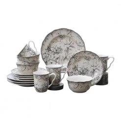 Adelaide 16-Piece Traditional Antique White Porcelain Dinnerware Set (Service for 4) by 222 Fifth