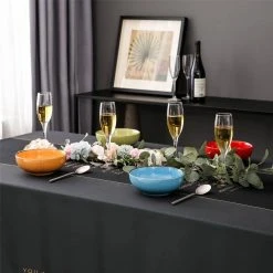 Navia 27.05 fl. oz. 4-Piece Assorted Colors Stoneware Cereal Bowl Pasta Bowl Large Serving Bowl (Set of 4) by vancasso -Dinnerware Shop aqua blue orange red grass green vancasso bowls vc navia 16 sdw 76 1000