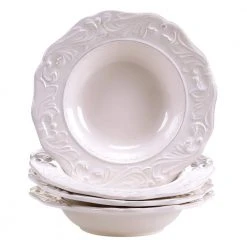 Firenze Ivory 9.75 in. Soup/Pasta Bowl (Set of 4) by Certified International