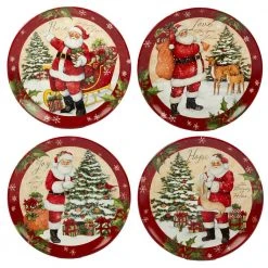 Holiday Wishes by Susan Winget 11 in. Dinner Plate (Set of 4) by Certified International