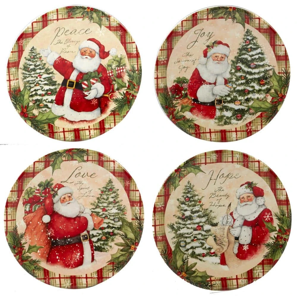 Holiday Wishes by Susan Winget 6 in. Canape Plate (Set of 4) by Certified International 3 Holiday Wishes by Susan Winget 6 in. Canape Plate (Set of 4) by Certified International
