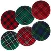 Christmas Plaid 8.25 in. Dessert Plate (Set of 6) by Certified International -Dinnerware Shop assorted colors certified international salad plates dessert plates 22926set6 64 1000