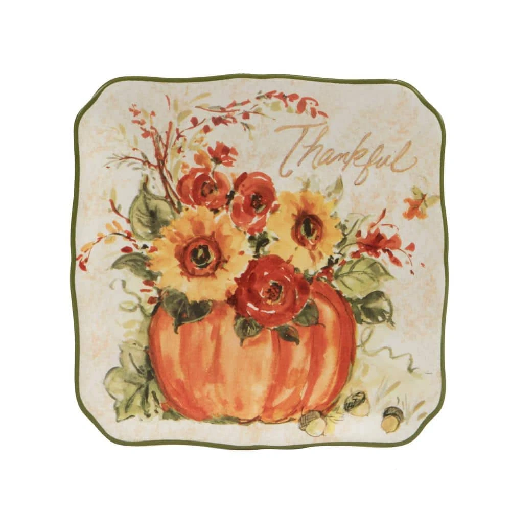 Harvest Morning Assorted Colors Dessert Plates (Set of 4) by Certified International 4 Harvest Morning Assorted Colors Dessert Plates (Set of 4) by Certified International - Image 2