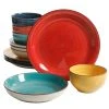 Color Speckle 12-Piece Casual Assorted Colors Stoneware Dinnerware Set (Service for 4) by GIBSON HOME 2 Color Speckle 12-Piece Casual Assorted Colors Stoneware Dinnerware Set (Service for 4) by GIBSON HOME -Dinnerware Shop assorted colors gibson home dinnerware sets 985105504m 64 1000