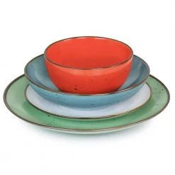 Evelyn 20 Piece Round Stoneware Dinnerware Set in Assorted Colors by Elama 12 Evelyn 20 Piece Round Stoneware Dinnerware Set in Assorted Colors by Elama -Dinnerware Shop assorted elama dinnerware sets 985115302m 4f 1000