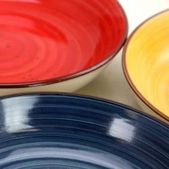 12.05 oz. Assorted Colors Stoneware Pasta Bowls (4-Piece) by Gibson Home -Dinnerware Shop assorted gibson home bowls 985105508m 1f 1000