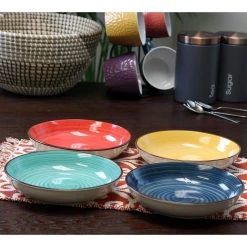 12.05 oz. Assorted Colors Stoneware Pasta Bowls (4-Piece) by Gibson Home -Dinnerware Shop assorted gibson home bowls 985105508m 31 1000