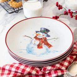 Assorted Snowman Plates (Set of 4) by Over and Back -Dinnerware Shop assorted over and back salad plates dessert plates 936199 44 1000