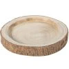 12 Dia in. Beige/ Cream Wood Tree Bark Indented Display Tray Serving Plate Platter Charger by Vintiquewise -Dinnerware Shop beige cream vintiquewise charger plates qi003840 12 64 1000