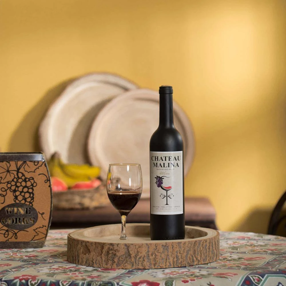 12 Dia in. Beige/ Cream Wood Tree Bark Indented Display Tray Serving Plate Platter Charger by Vintiquewise 5 12 Dia in. Beige/ Cream Wood Tree Bark Indented Display Tray Serving Plate Platter Charger by Vintiquewise - Image 3