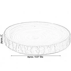 14 Dia in. Beige/ Cream Wood Tree Bark Indented Display Tray Serving Plate Platter Charger by Vintiquewise -Dinnerware Shop beige cream vintiquewise charger plates qi003840 14 44 1000