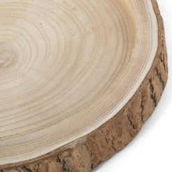 14 Dia in. Beige/ Cream Wood Tree Bark Indented Display Tray Serving Plate Platter Charger by Vintiquewise -Dinnerware Shop beige cream vintiquewise charger plates qi003840 14 76 1000