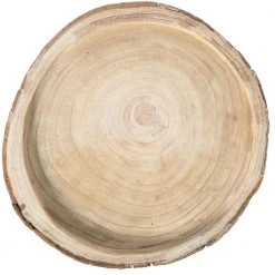 18 Dia in. Beige/ Cream Wood Tree Bark Indented Display Tray Serving Plate Platter Charger by Vintiquewise -Dinnerware Shop beige cream vintiquewise charger plates qi003840 18 1f 1000