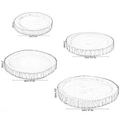 18 Dia in. Beige/ Cream Wood Tree Bark Indented Display Tray Serving Plate Platter Charger (Set of 4) by Vintiquewise -Dinnerware Shop beige cream vintiquewise charger plates qi003840 4 44 1000