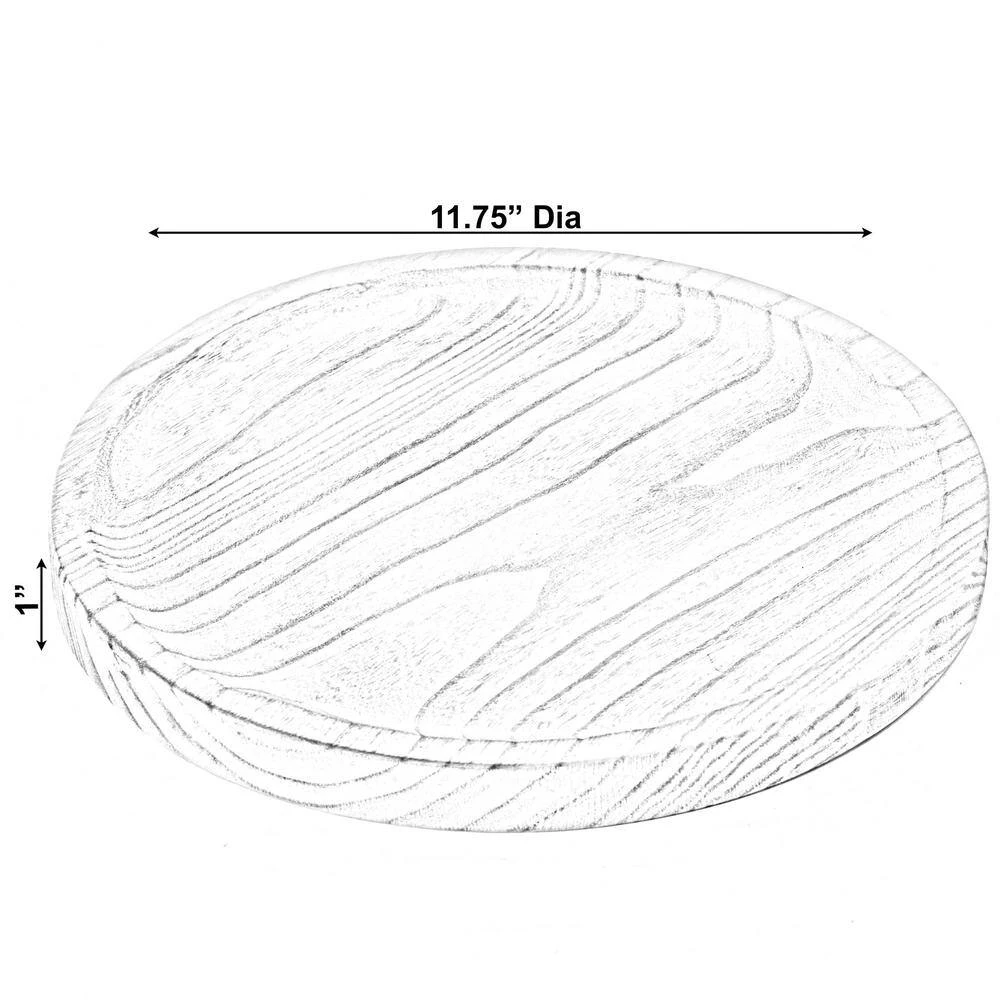 Vintage Raw Wood Charger Round Display Tray by Vintiquewise 7 Vintage Raw Wood Charger Round Display Tray by Vintiquewise - Image 5