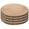 10 in. Beige Home Decor Natural Wooden Bark Slice Tray Large Rustic Table Charger Centerpiece (Set of 4) by Vintiquewise -Dinnerware Shop beige cream vintiquewise charger plates qi004158 10 4 64 1000