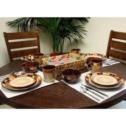 Casa Estebana 16-Piece Casual Beige Earthenware Dinnerware Set (Service for 4) by Gibson -Dinnerware Shop beige gibson dinnerware sets 98583776m a0 1000