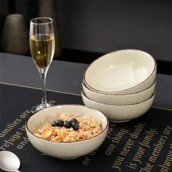 Navia 27.05 oz. Nature 4-Piece Beige 6.7 in. Cereal Bowl Pasta Bowl Large Serving Bowl (Set of 4) by vancasso 12 Navia 27.05 oz. Nature 4-Piece Beige 6.7 in. Cereal Bowl Pasta Bowl Large Serving Bowl (Set of 4) by vancasso -Dinnerware Shop beige vancasso bowls vc navia 12 sdw 1f 1000