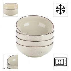 Navia 27.05 oz. Nature 4-Piece Beige 6.7 in. Cereal Bowl Pasta Bowl Large Serving Bowl (Set of 4) by vancasso 11 Navia 27.05 oz. Nature 4-Piece Beige 6.7 in. Cereal Bowl Pasta Bowl Large Serving Bowl (Set of 4) by vancasso -Dinnerware Shop beige vancasso bowls vc navia 12 sdw 4f 1000