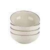 Navia 27.05 oz. Nature 4-Piece Beige 6.7 in. Cereal Bowl Pasta Bowl Large Serving Bowl (Set of 4) by vancasso