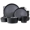Luxmatte 20-Piece Black Stoneware Dinnerware Set (Service for 4) by Elama 2 Luxmatte 20-Piece Black Stoneware Dinnerware Set (Service for 4) by Elama -Dinnerware Shop black elama dinnerware sets 985114882m 64 1000