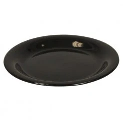 Ceramic Dinner Plate in Black by Home Basics