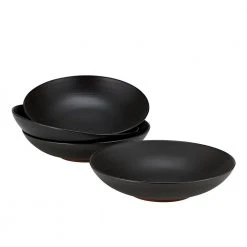 40 oz. Black Stoneware Pasta Bowl (Set of 4) by Over and Back -Dinnerware Shop black over and back bowls 810871 31 1000