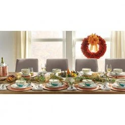 Peacock Garden 16-Piece Casual Blue Porcelain Dinnerware Set (Service for 4) by 222 Fifth -Dinnerware Shop blue 222 fifth dinnerware sets 1027wh803i1g97 44 1000