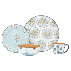 Cara 16-Piece Stoneware Dinnerware Set with Service for 4-People by BAUM