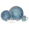 16-Piece Celestite Blue Ceramic Dinnerware Set (Service for 4 people) by BAUM -Dinnerware Shop blue baum dinnerware sets aura16b 64 1000