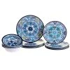 Talavera 12-Piece Country/Cottage Blue Melamine Dinnerware Set by Certified International -Dinnerware Shop blue certified international dinnerware sets tal12pc 64 1000