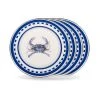 8.5 in. Blue Crab Enamelware Round Sandwich Plate Set of 4 by Golden Rabbit -Dinnerware Shop blue golden rabbit salad plates dessert plates se11s4 64 1000