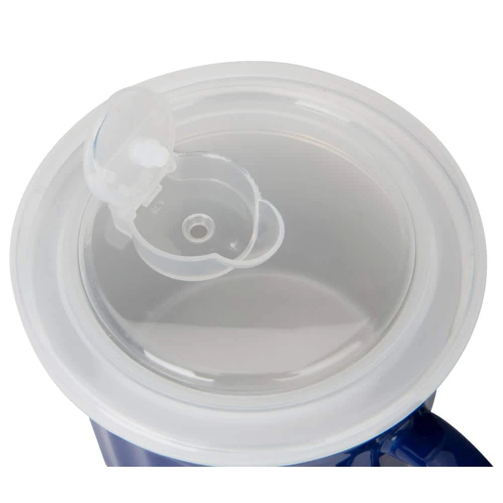 22 fl. oz. Blue Ceramic Soup Bowls with Handles (Set of 1) by Mind Reader 5 22 fl. oz. Blue Ceramic Soup Bowls with Handles (Set of 1) by Mind Reader - Image 3