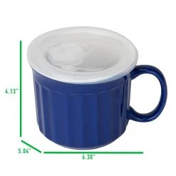 22 fl. oz. Blue Ceramic Soup Bowls with Handles (Set of 1) by Mind Reader 15 22 fl. oz. Blue Ceramic Soup Bowls with Handles (Set of 1) by Mind Reader -Dinnerware Shop blue mind reader bowls soumug22 blu 76 1000