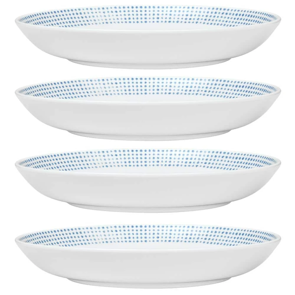 Blue Hammock 29 (fl.oz.) Blue and White Porcelain 9-3/4 in., Dinner Bowl (Set of 4) by Noritake 3 Blue Hammock 29 (fl.oz.) Blue and White Porcelain 9-3/4 in., Dinner Bowl (Set of 4) by Noritake
