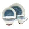Talia 16-Piece Casual Blue Stoneware Dinnerware Set (Service for 4) by Sango -Dinnerware Shop blue sango dinnerware sets 3663bl800acn87 64 1000