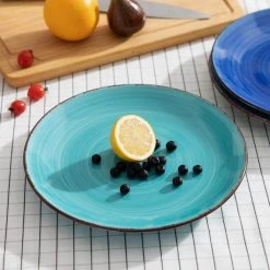 Bonita Blue Series Stoneware Dinner Plates (Set of 6) by vancasso -Dinnerware Shop blue series vancasso dinner plates vc bonita bdp 1f 1000