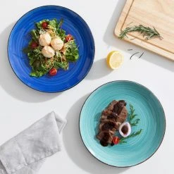 Bonita Blue Series Stoneware Dinner Plates (Set of 6) by vancasso -Dinnerware Shop blue series vancasso dinner plates vc bonita bdp 44 1000