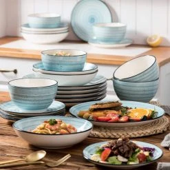 Bonbon 24-Pieces Blue Stoneware Handpainted Spirals Pattern Dinnerware Set (Service for 6) by vancasso 15 Bonbon 24-Pieces Blue Stoneware Handpainted Spirals Pattern Dinnerware Set (Service for 6) by vancasso -Dinnerware Shop blue vancasso dinnerware sets vc bonbon bl fa 1000