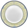Menorca Palace Blue/Yellow White Bone China Dinner Plate 10-3/4 in. by Noritake