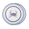 12.5 in. Blue Crab Enamelware Round Charger Plate Set of 2 by Golden Rabbit -Dinnerware Shop blues golden rabbit charger plates se26s2 64 1000