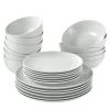 Organic White 24-Piece Casual Bone White Porcelain Dinnerware Set (Service for 6) by Over and Back -Dinnerware Shop bone white over and back dinnerware sets 914029 64 1000