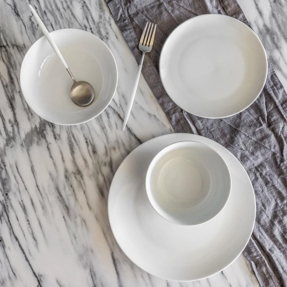 Organic White 24-Piece Casual Bone White Porcelain Dinnerware Set (Service for 6) by Over and Back 4 Organic White 24-Piece Casual Bone White Porcelain Dinnerware Set (Service for 6) by Over and Back - Image 2