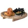 Natural Wooden Round Dish Ornament Slice Tray Table Charger with Height by Vintiquewise -Dinnerware Shop browns tans vintiquewise charger plates qi004378 64 1000