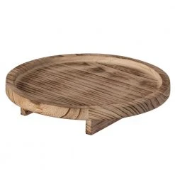 Natural Wooden Round Dish Ornament Slice Tray Table Charger with Height by Vintiquewise 14 Natural Wooden Round Dish Ornament Slice Tray Table Charger with Height by Vintiquewise -Dinnerware Shop browns tans vintiquewise charger plates qi004378 fa 1000