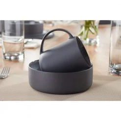 Pierce 16-Piece Charcoal and Shadow Gray Contrast Stoneware Dinnerware Set (Service for 4) by Home Decorators Collection -Dinnerware Shop charcoal and shadow gray home decorators collection dinnerware sets hl861650 1d 1000