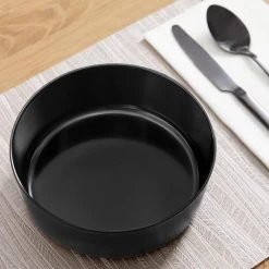 Trenblay Melamine Dinner Bowls in Charcoal Black (Set of 6) by Home Decorators Collection -Dinnerware Shop charcoal black home decorators collection bowls tpl5073mbblk 40 1000