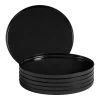Trenblay Coupe Melamine Dinner Plates in Charcoal Black (Set of 6) by Home Decorators Collection