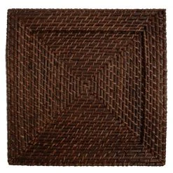 13 in. Brown Square Rattan Charger (Set of 4) by ChargeIt by Jay -Dinnerware Shop chargeit by jay charger plates 1660147j 4f 1000