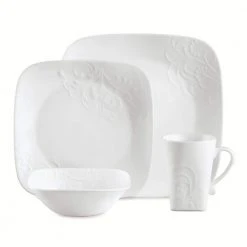 Boutique 16-Piece Traditional Cherish Porcelain Dinnerware Set (Service for 4) by Corelle